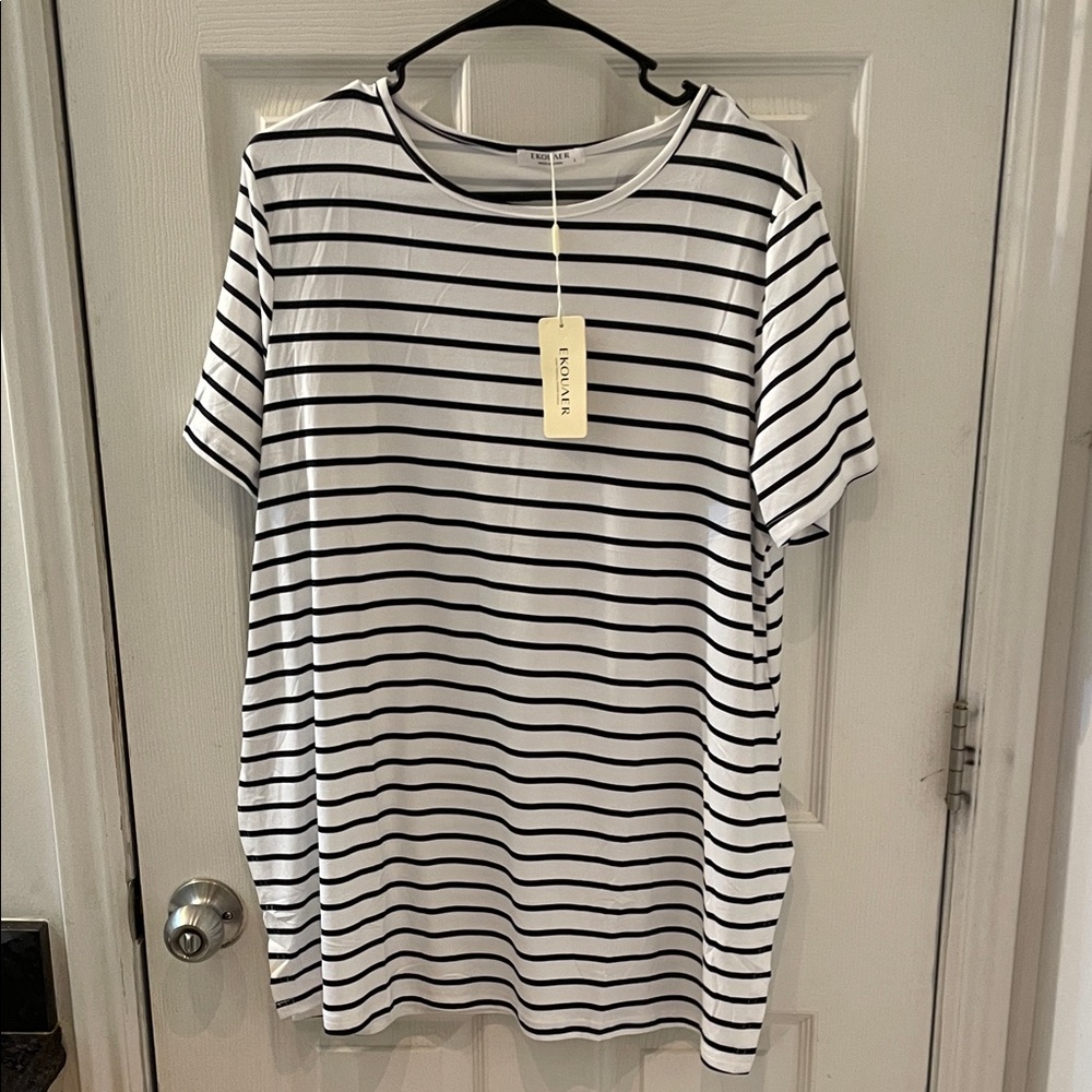 Black and White Striped T-Shirt